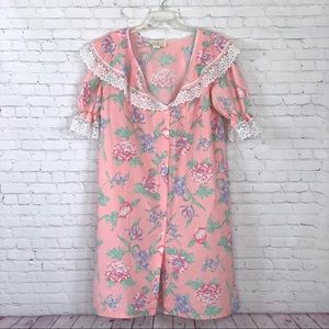 Vintage Housecoat Muumuu Elizabeth Blair Medium